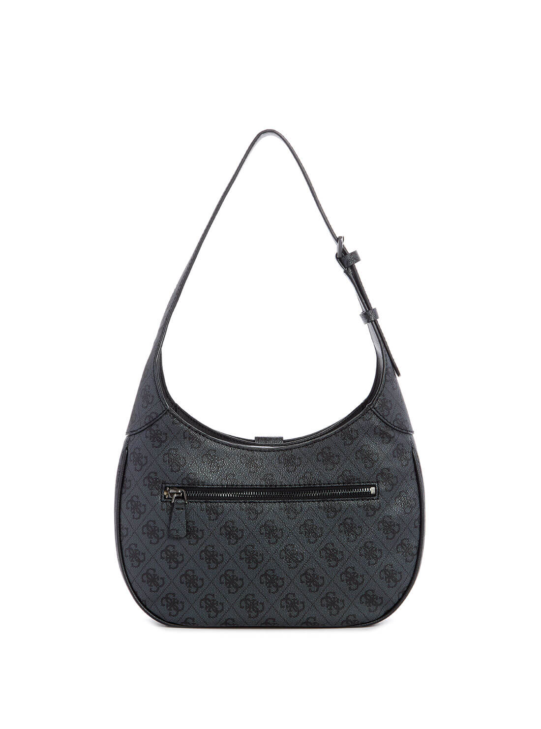 GUESS Womens Black Logo Maimie Hobo Bag SM840902 Back View