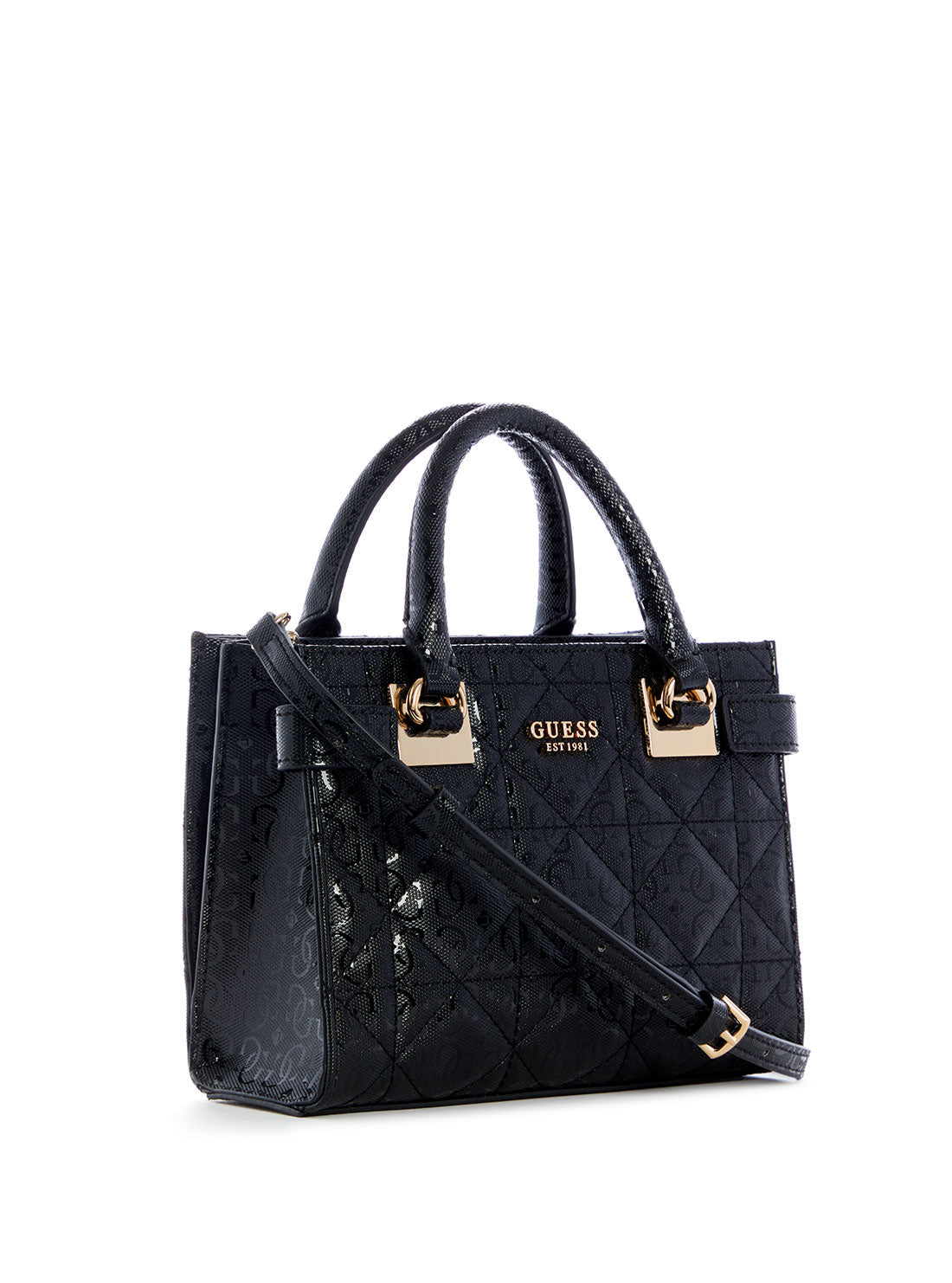 Buy Guess Handbag Angeles Mini Duffle With Dust Bag and Sling Black (S8)  (J977)