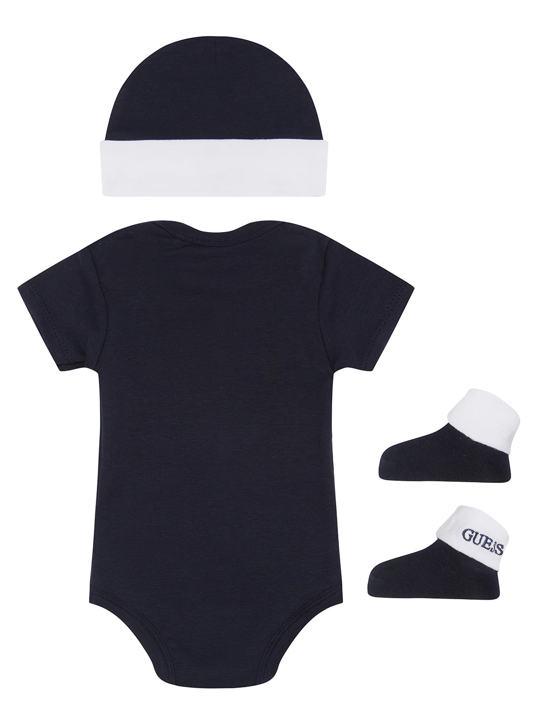Blue Logo Bodysuit Hat And Socks 3-Piece Set (3-12m)