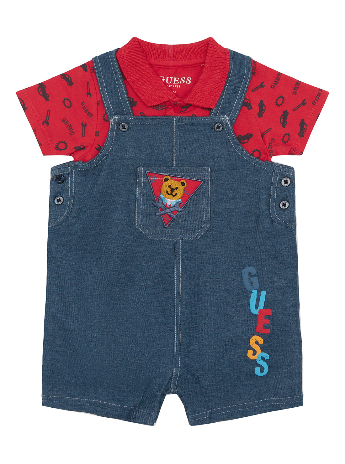 Rodeo Car Polo Overall 2-Piece Set (0-12m)
