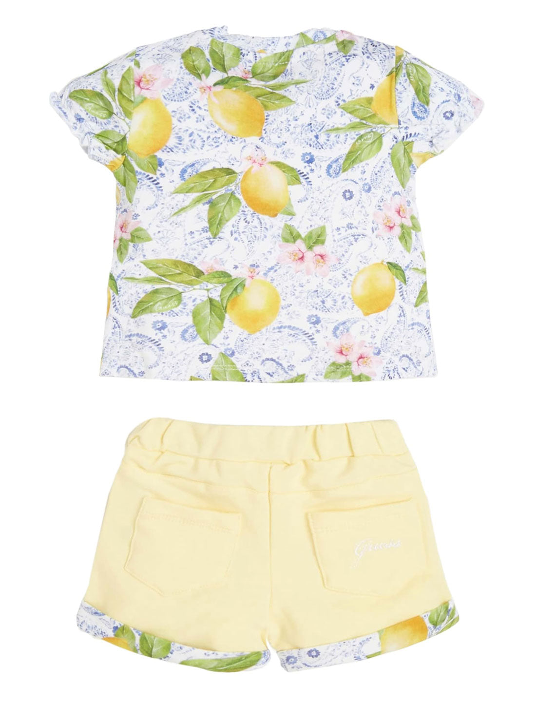 GUESS Baby Girl Lemon Print T-Shirt And Shorts 2-Piece Set (6-24m) A2GG04K6YW1 Back View