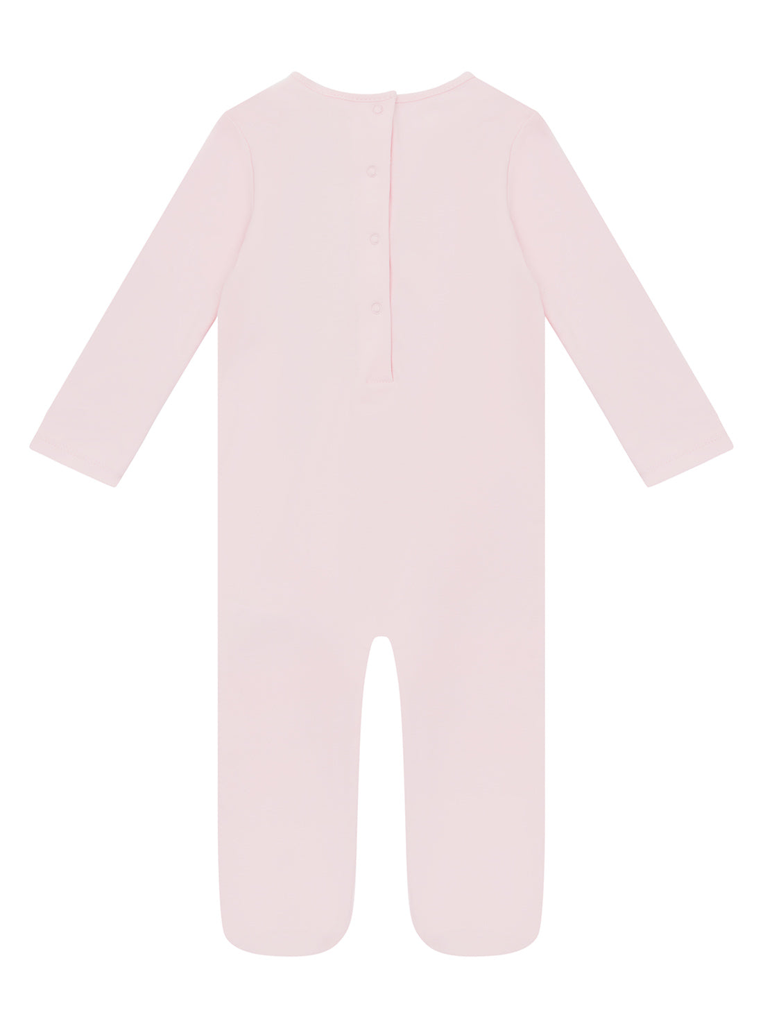 GUESS Baby Girl Pink Baby Bear Overall Onesie (0-12m) H2YW00KA6W3 Back View