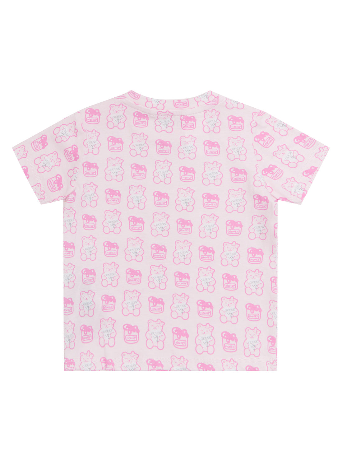 GUESS Baby Girl Pink Logo Print T-Shirt (3-18m) H1YT00K6YW1 Back View