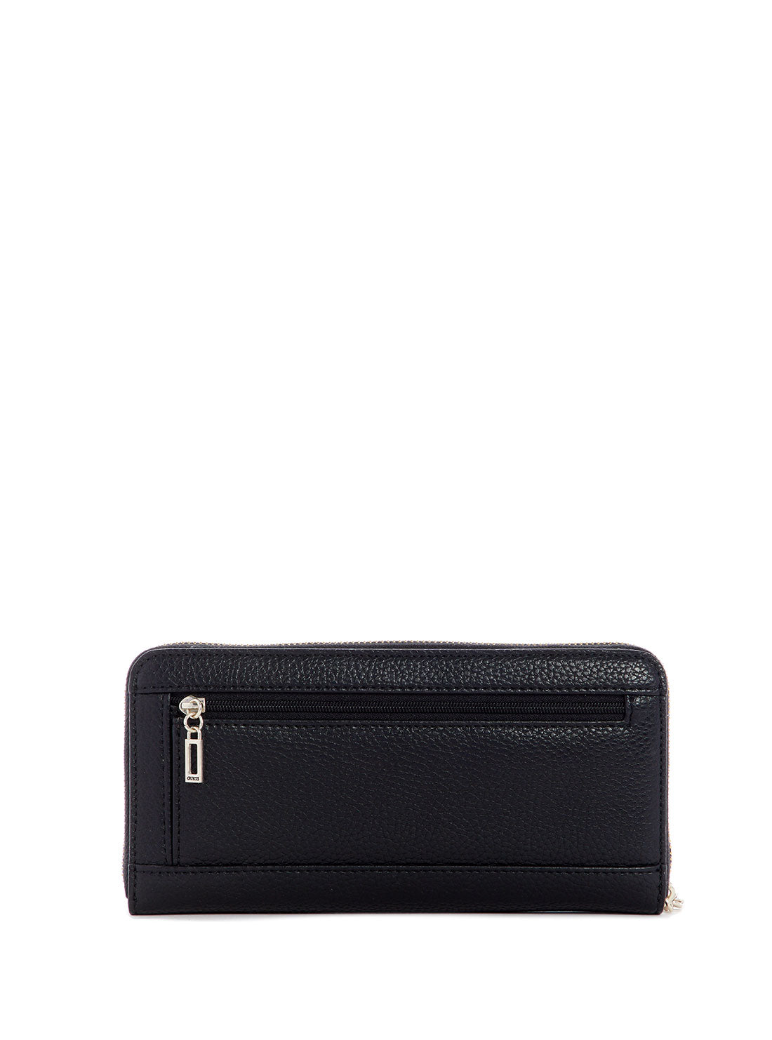 GUESS Black Large Zip Around Wallet back view