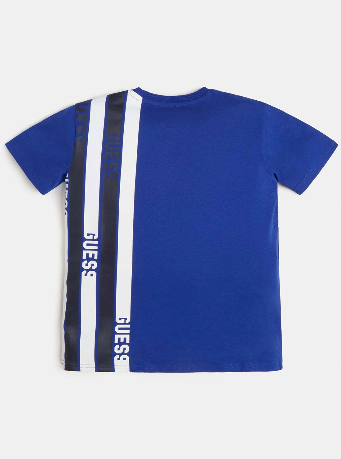 GUESS Big Boys Blue Multi Striped Logo T-Shirt (7-16) L2RI31K8HM0 Back View