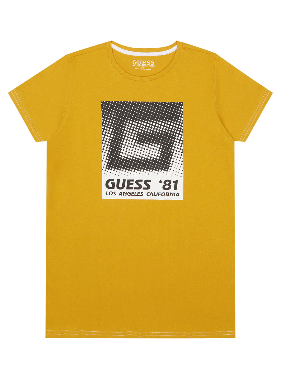 GUESS Big Boy Dune Gold Graphic Logo T-Shirt (7-16) L2BI20I3Z11 Front View