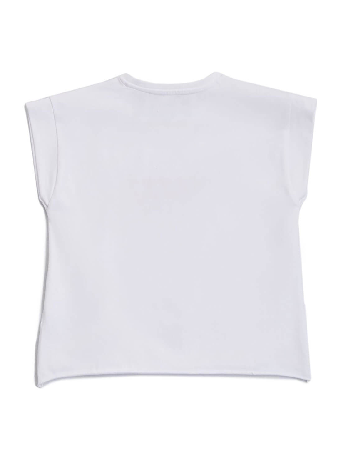 GUESS Big Girls White Midi Logo T-Shirt (7-16) J2RI18K6YW1 Back View