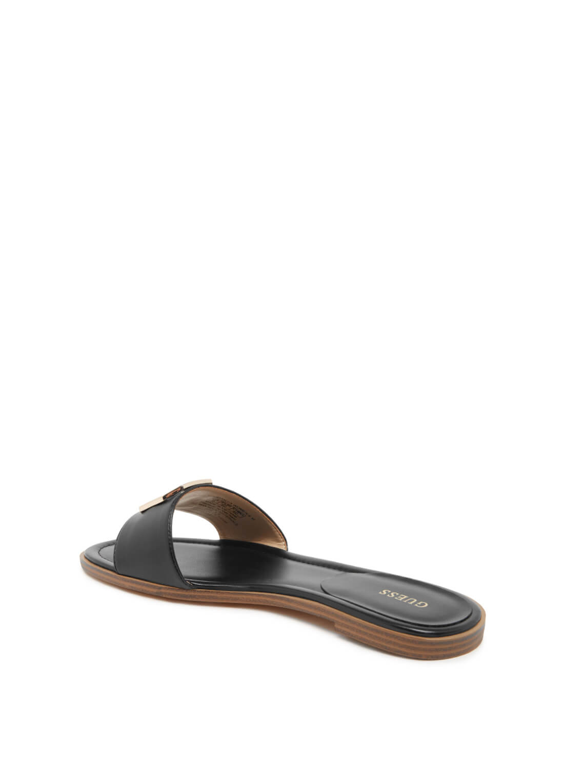 GUESS Women's Black Botali Quattro G Logo Slides BOTALI-A Back View