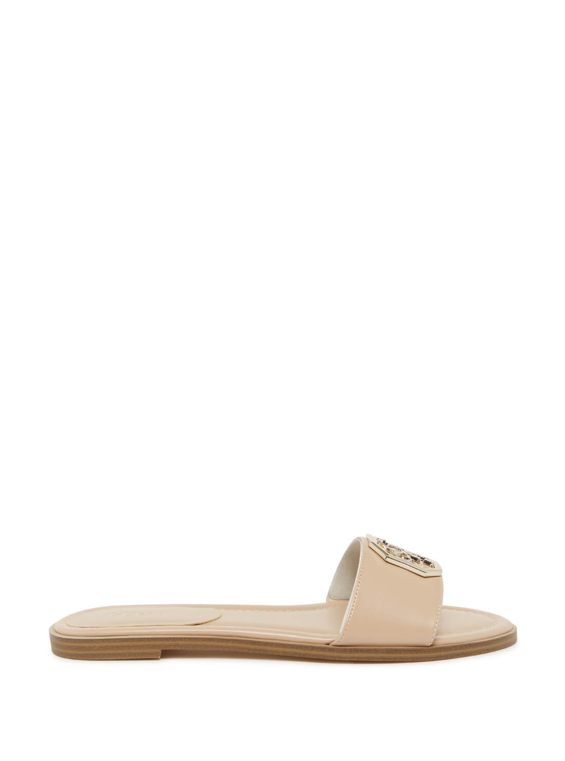 GUESS Womens Nude Botali Quattro G Logo Slides  Botali-A Side View