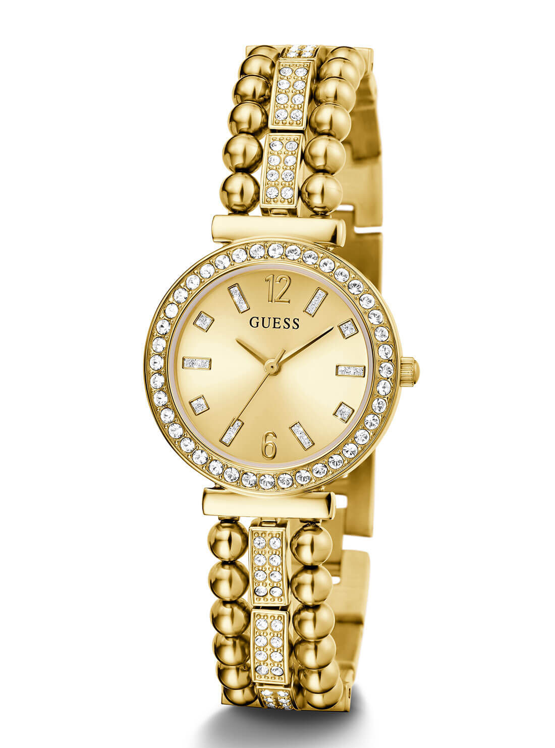 Gold Beaded Glitz Gala Watch