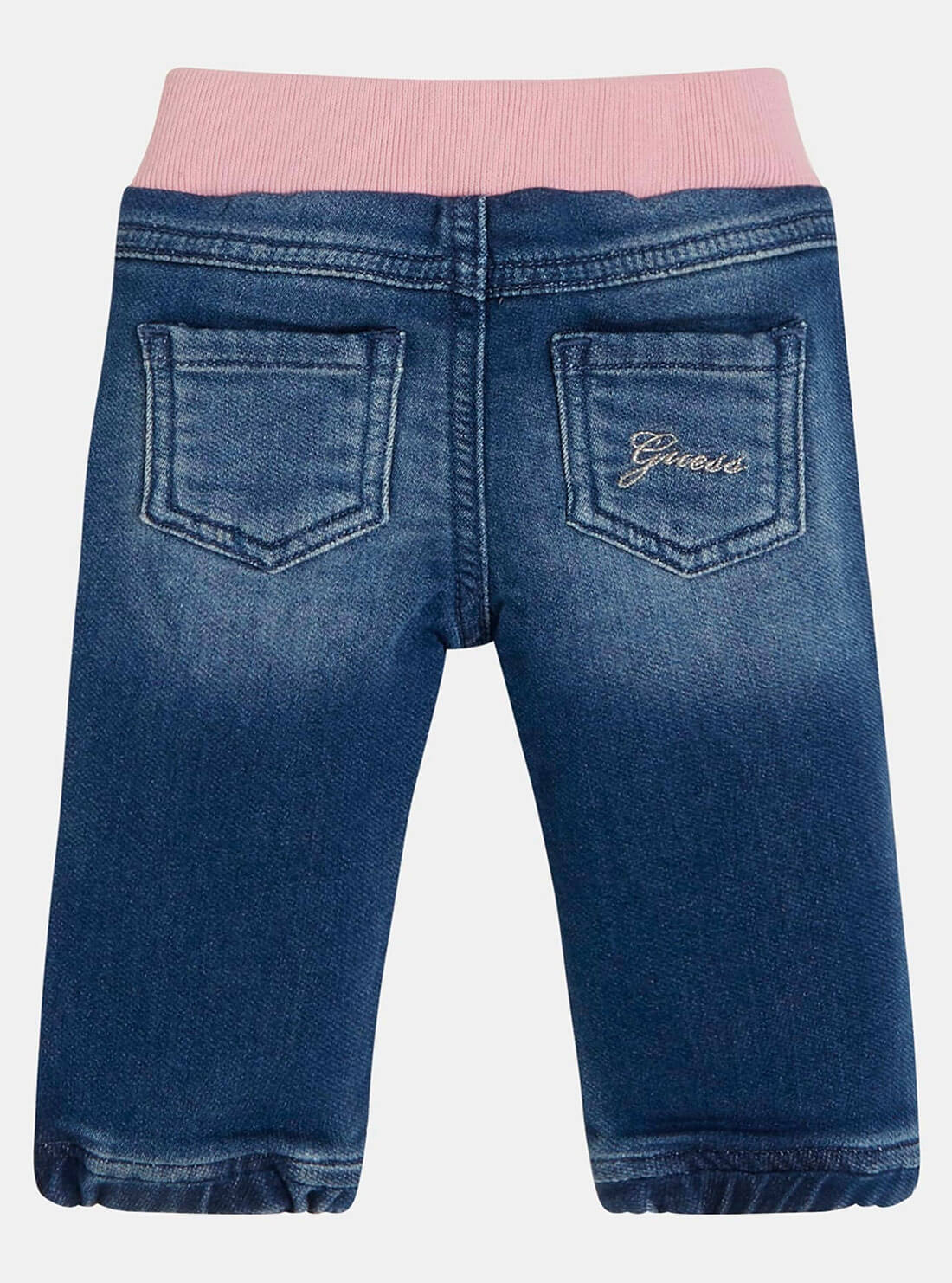 GUESS Kids Blue Pull On Pants (0-24m) A93A00K8TD0  Back View