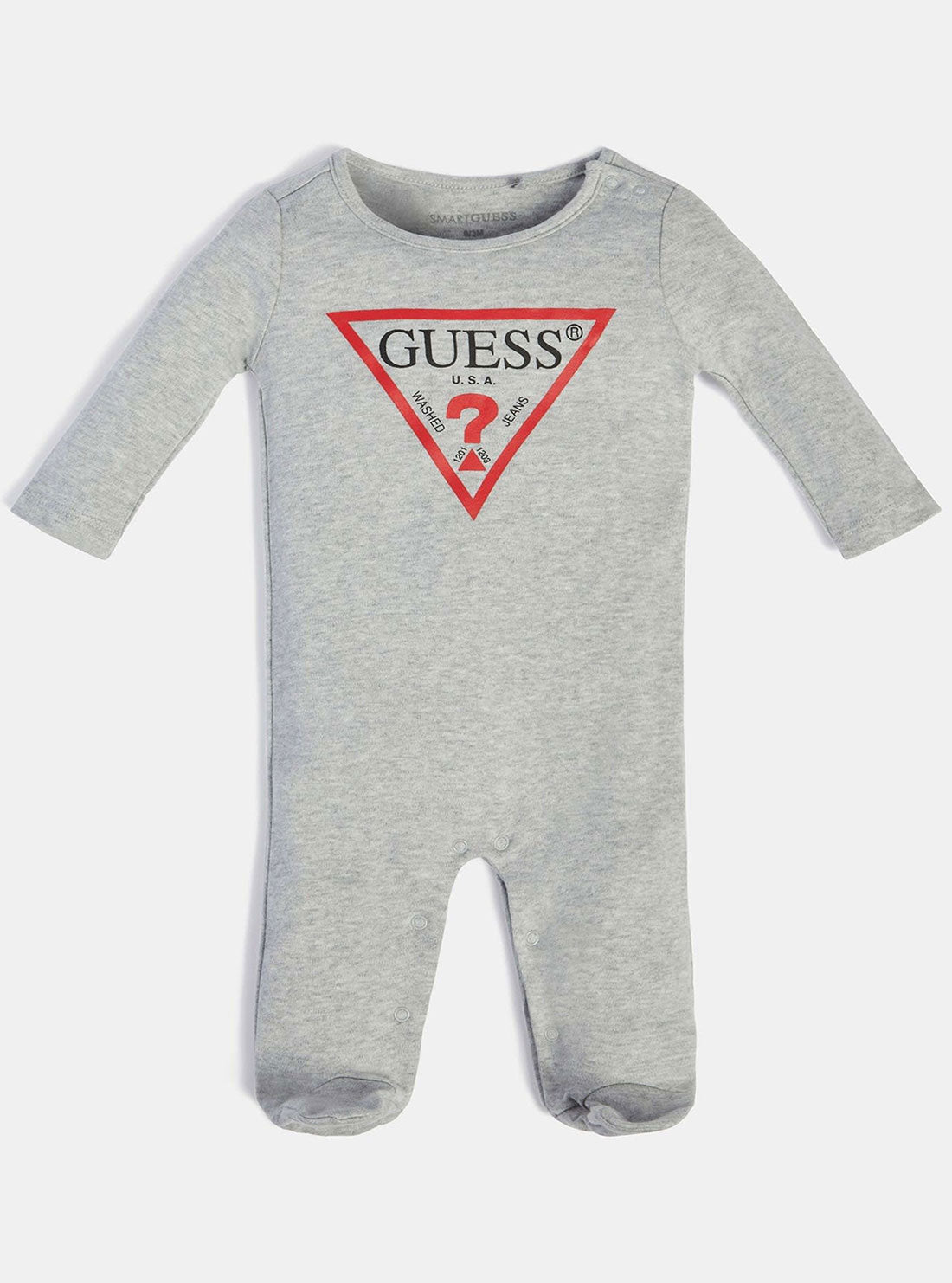 GUESS Kids Grey Logo Onesie (0-12m) H02W00KA6W0 Front View