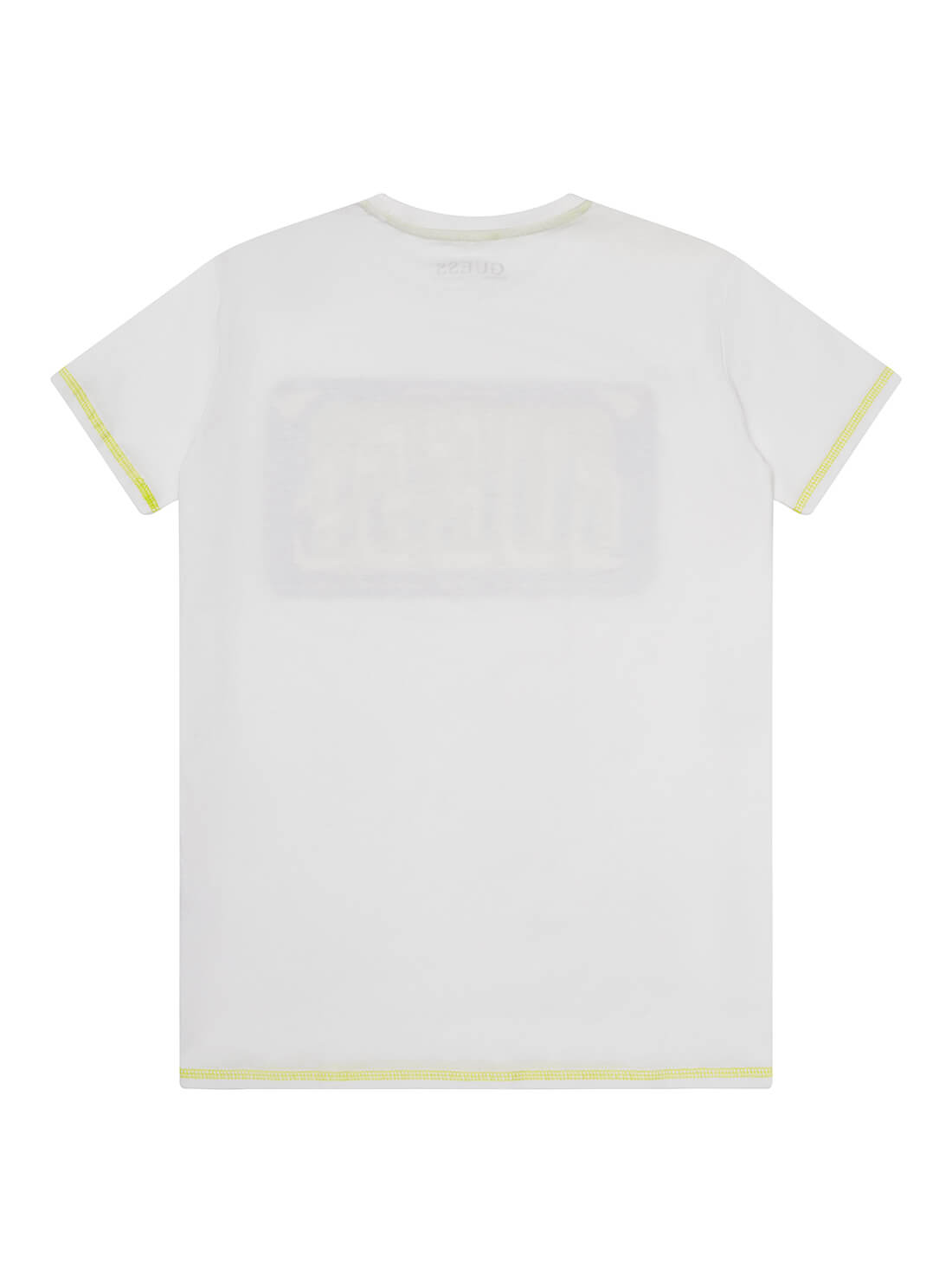 GUESS Big Boys White Graphic Logo Plate T-Shirt (7-16) L2RI01K8HM0 Back View