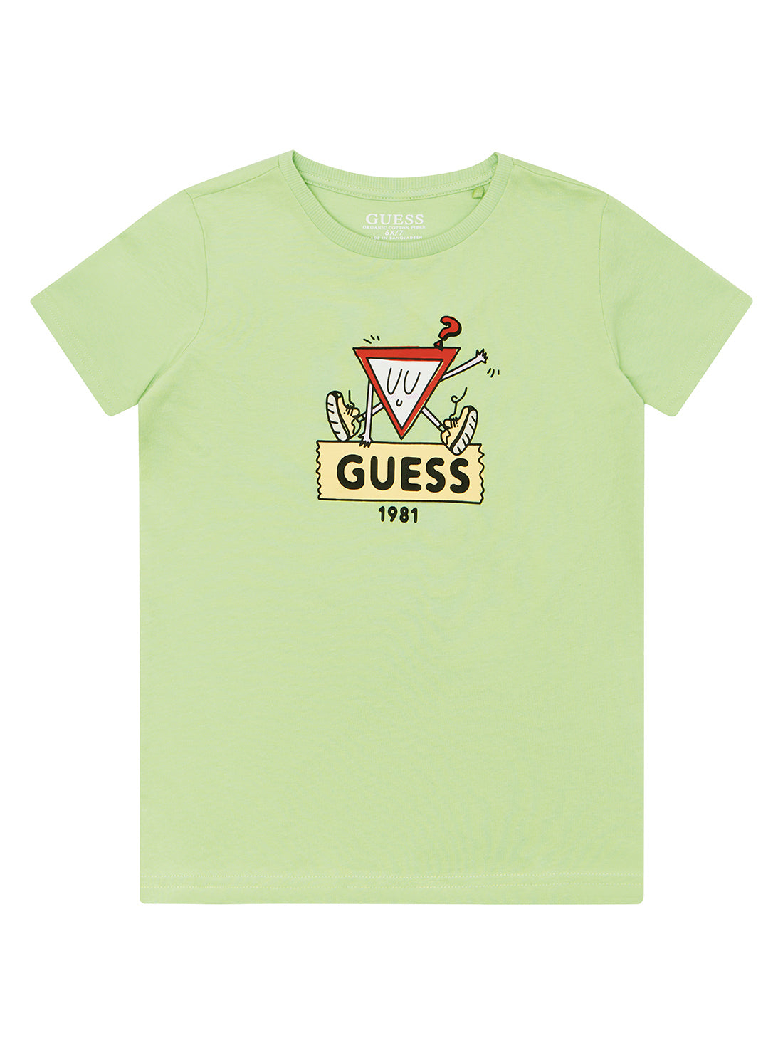 GUESS Little Boy Green Spring Graphic Logo T-Shirt (3-7) N2YI02K8HM0 Front View