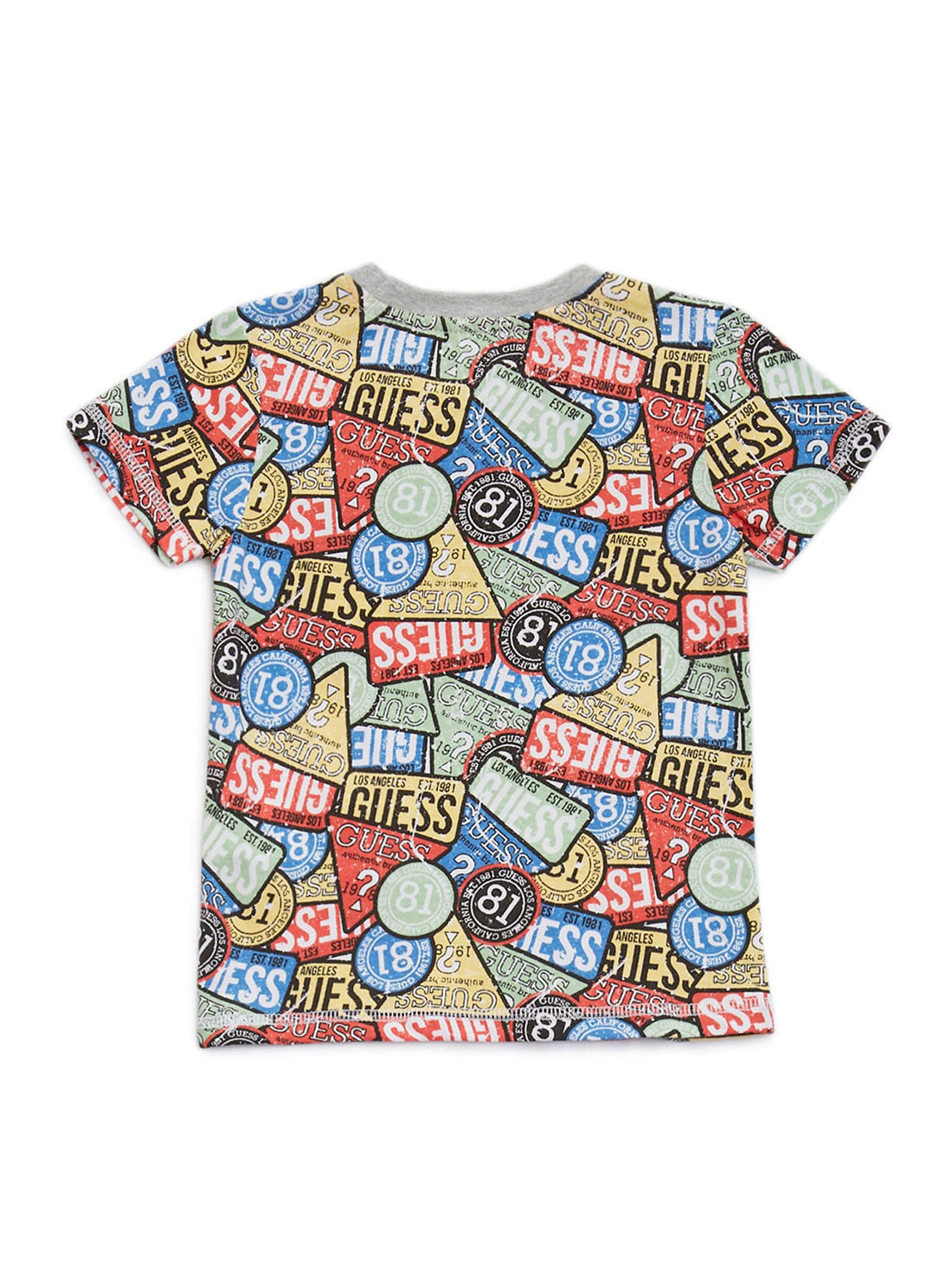 GUESS Little Boy Patches Print Logo T-Shirt (2-7) N2YI08K5M20 Back View