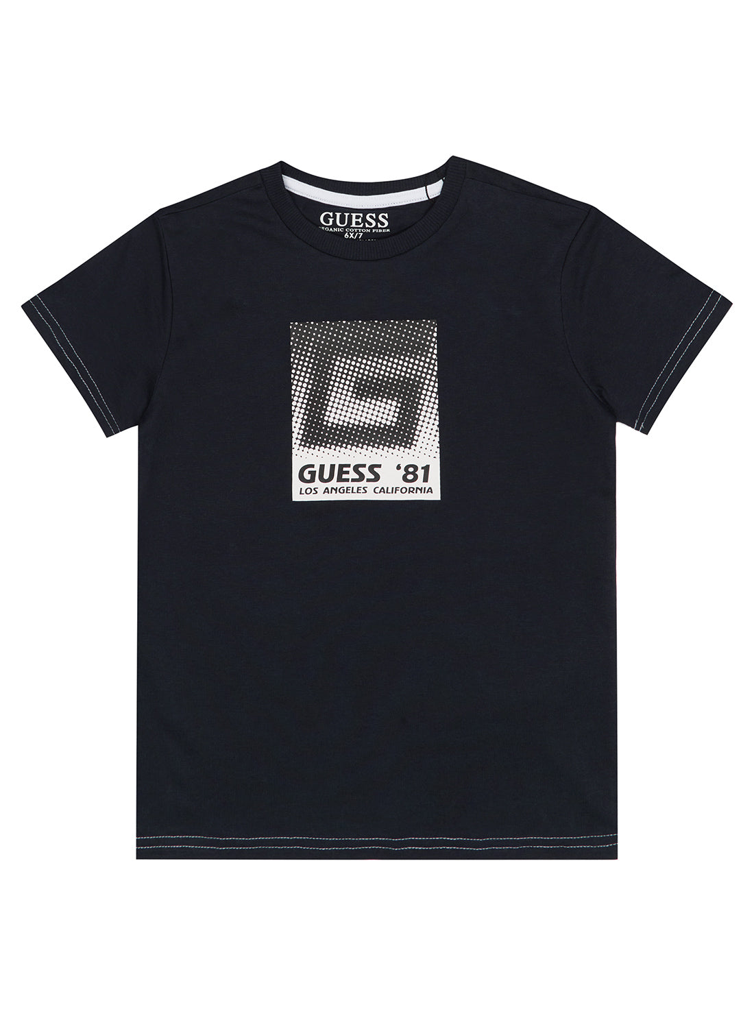 GUESS Little Boy Smart Blue Graphic Logo T-Shirt (2-7) N2BI20I3Z11 Front View