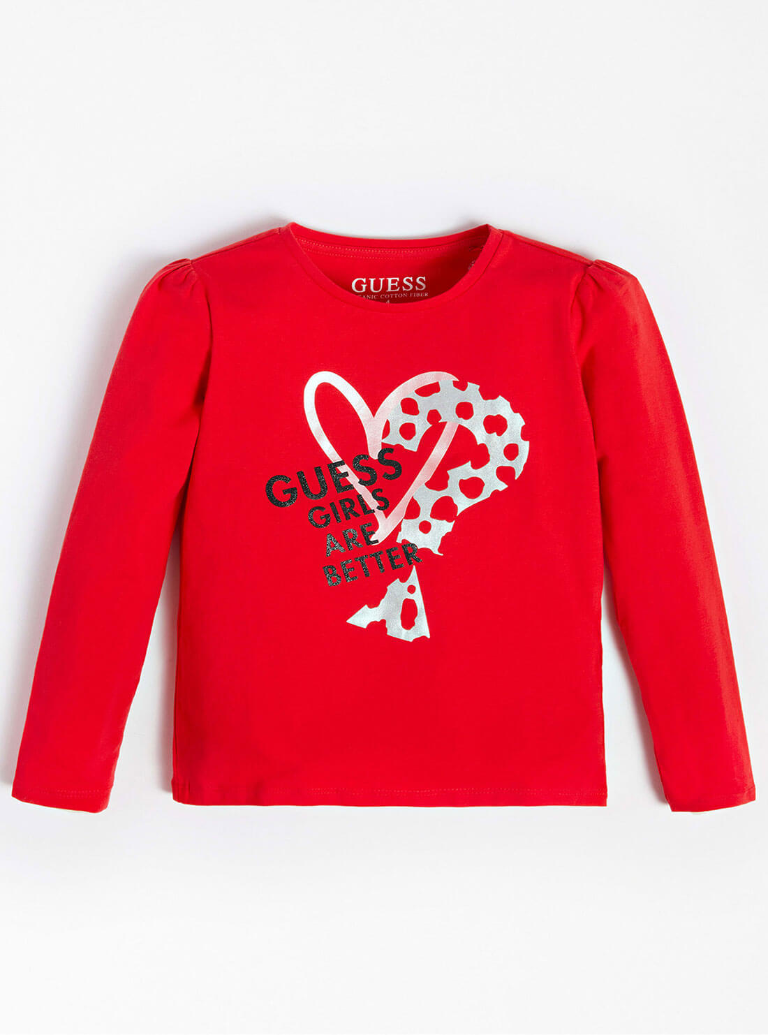 GUESS Little Girls Red Girls Are Better Logo T-Shirt (2-7) K2RI12K6YW1  Front View