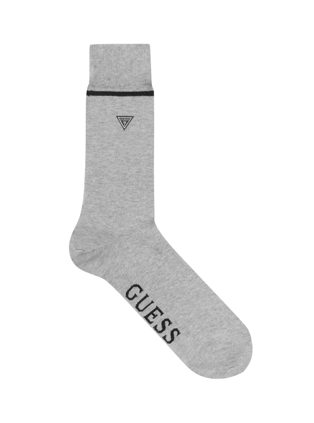 GUESS Mens Grey Logo Crew Plain Socks U94Y01ZZ02V Full View