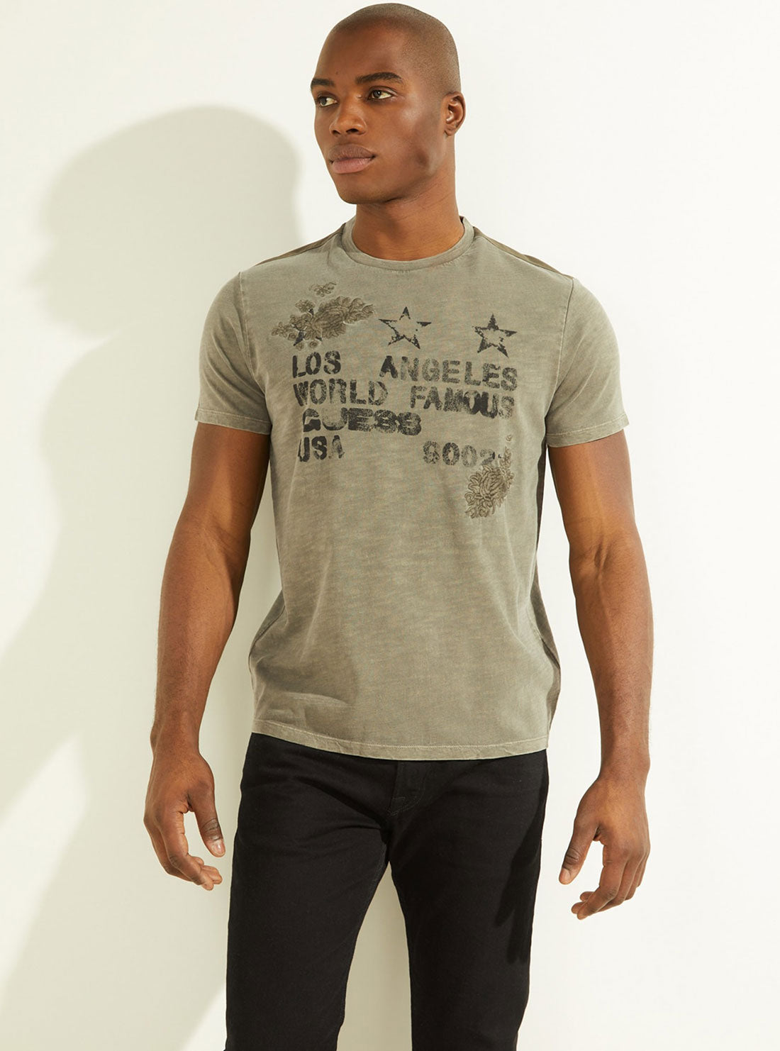 Army Olive David Embroidered T-Shirt