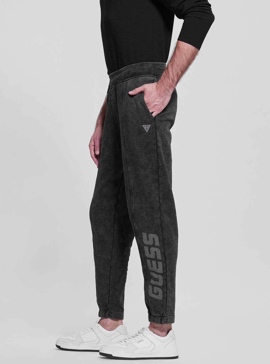 Black Arnt Active Logo Trackpants - GUESS