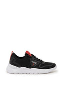 GUESS Men's Black Bron Logo Low Top Sneakers BRON Side View