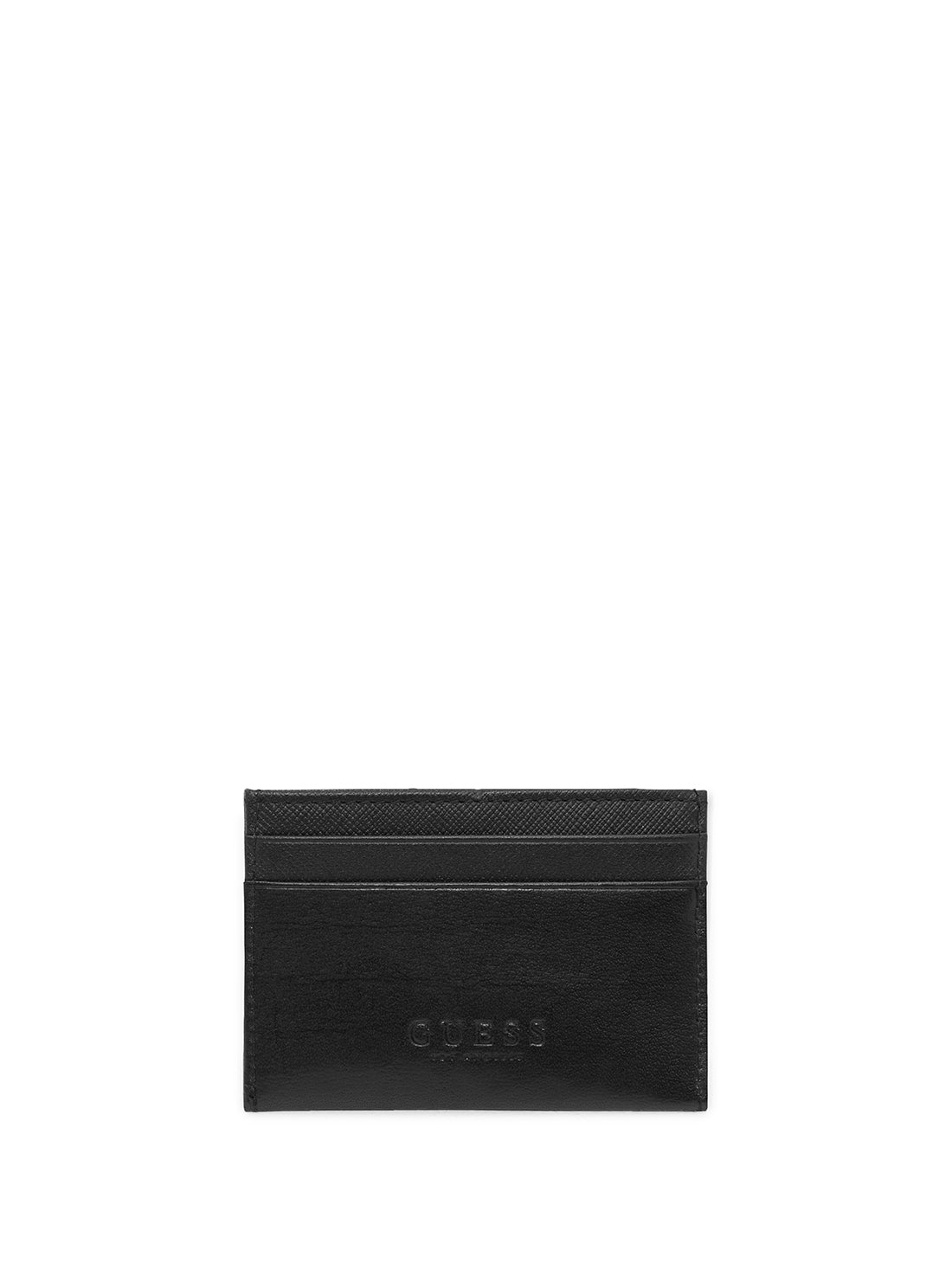 Black Saffiano Slimfold Wallet And Card Case GUESS