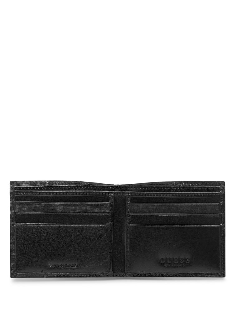 Black Saffiano Slimfold Wallet And Card Case – GUESS