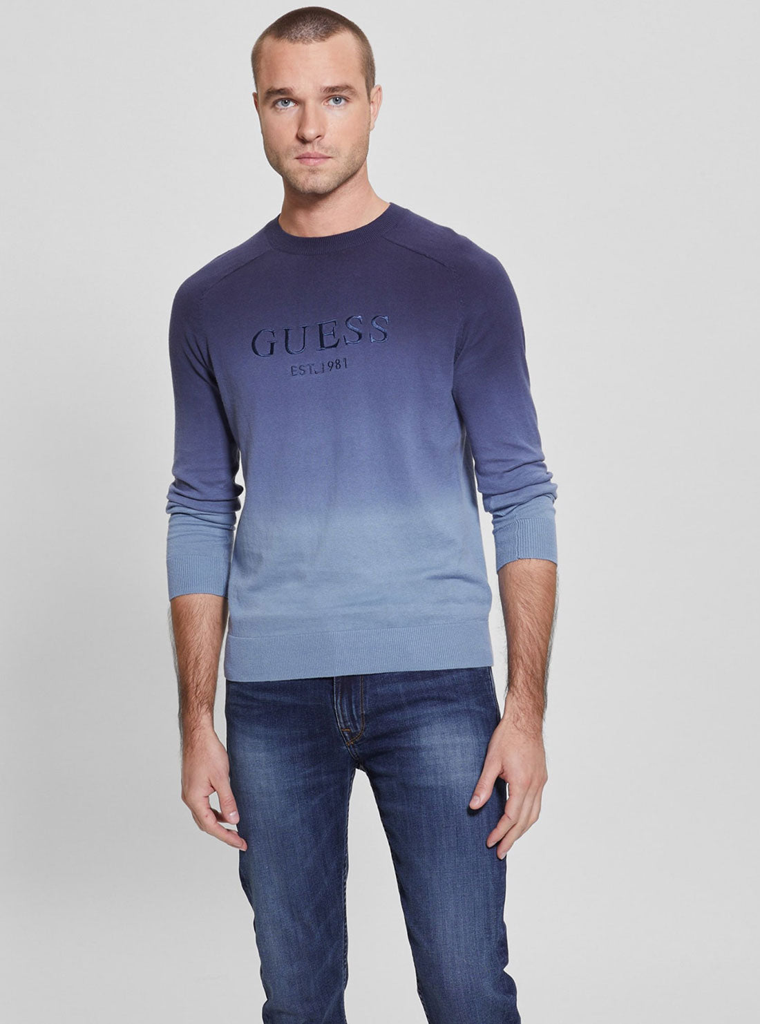 Guess blue cheap jumper