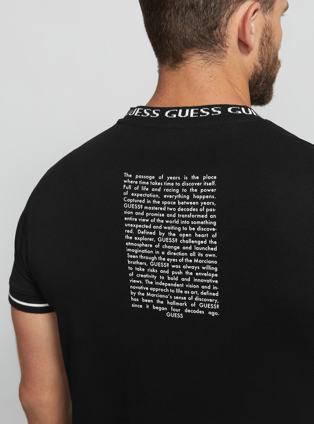 GUESS Men's Eco Black Mads T-Shirt M2BI20K8FQ4 Detail View
