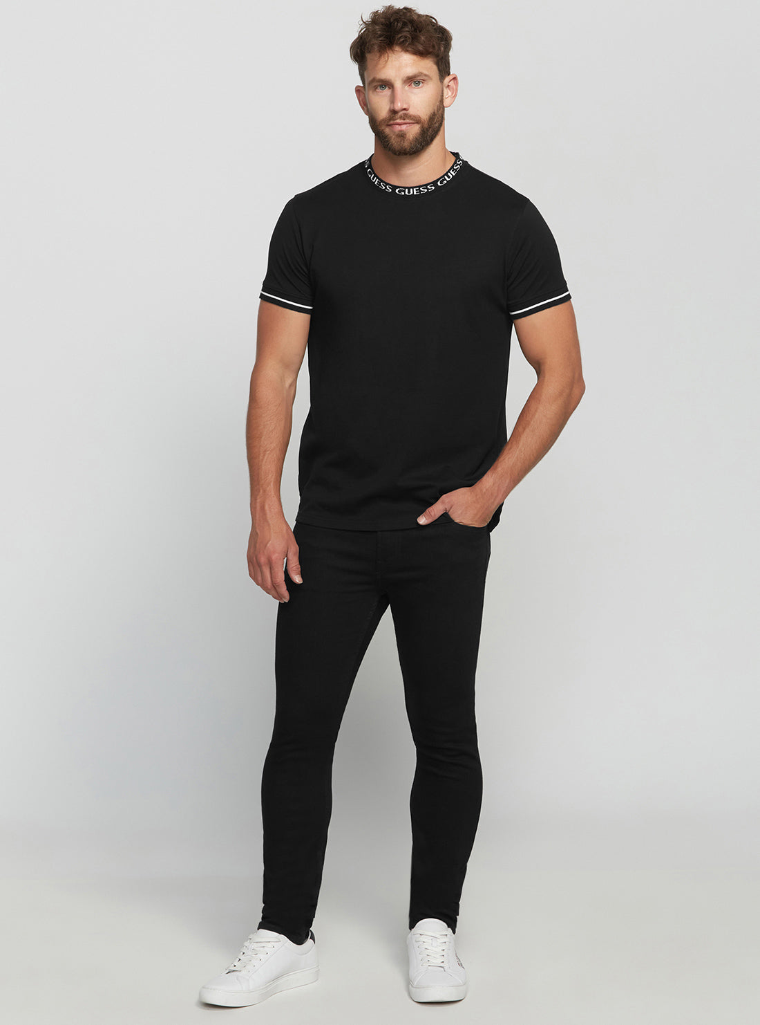 GUESS Men's Eco Black Mads T-Shirt M2BI20K8FQ4 Full View