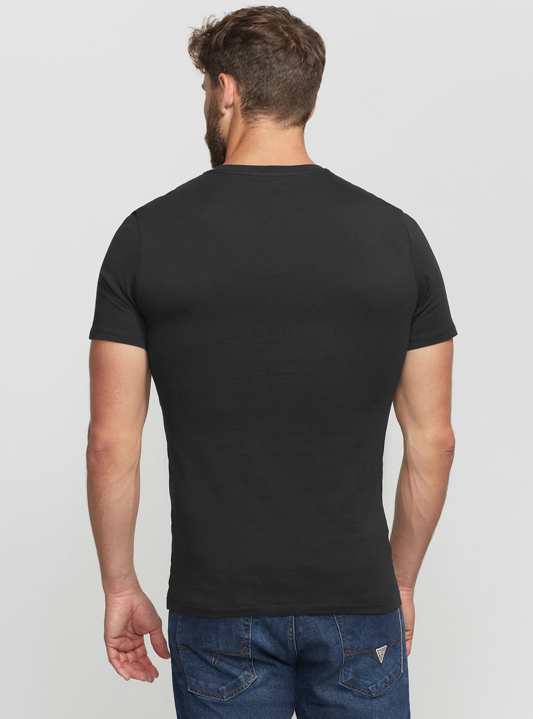 GUESS Men's Eco Black Original Logo T-Shirt M2YI71I3Z11 Back View