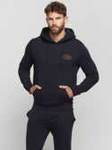 GUESS Men's Eco Blue Alois Hoodie Jumper M2BQ30KBDA1 Front View