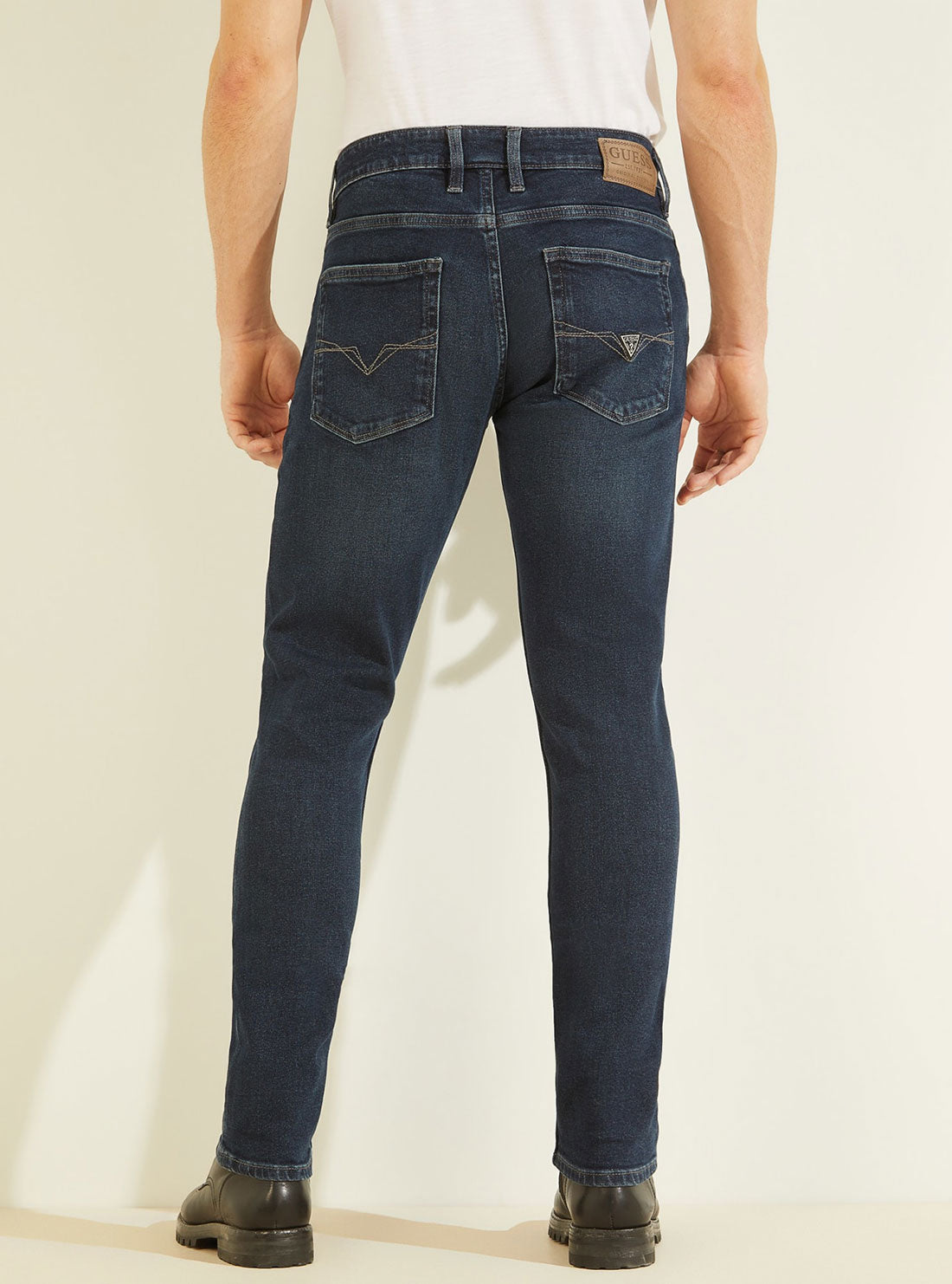 Mid Wash Tapered Athletic Fit Jeans