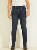 Eco Mid-Rise Slim Tapered Denim Jeans In Blackwater Wash