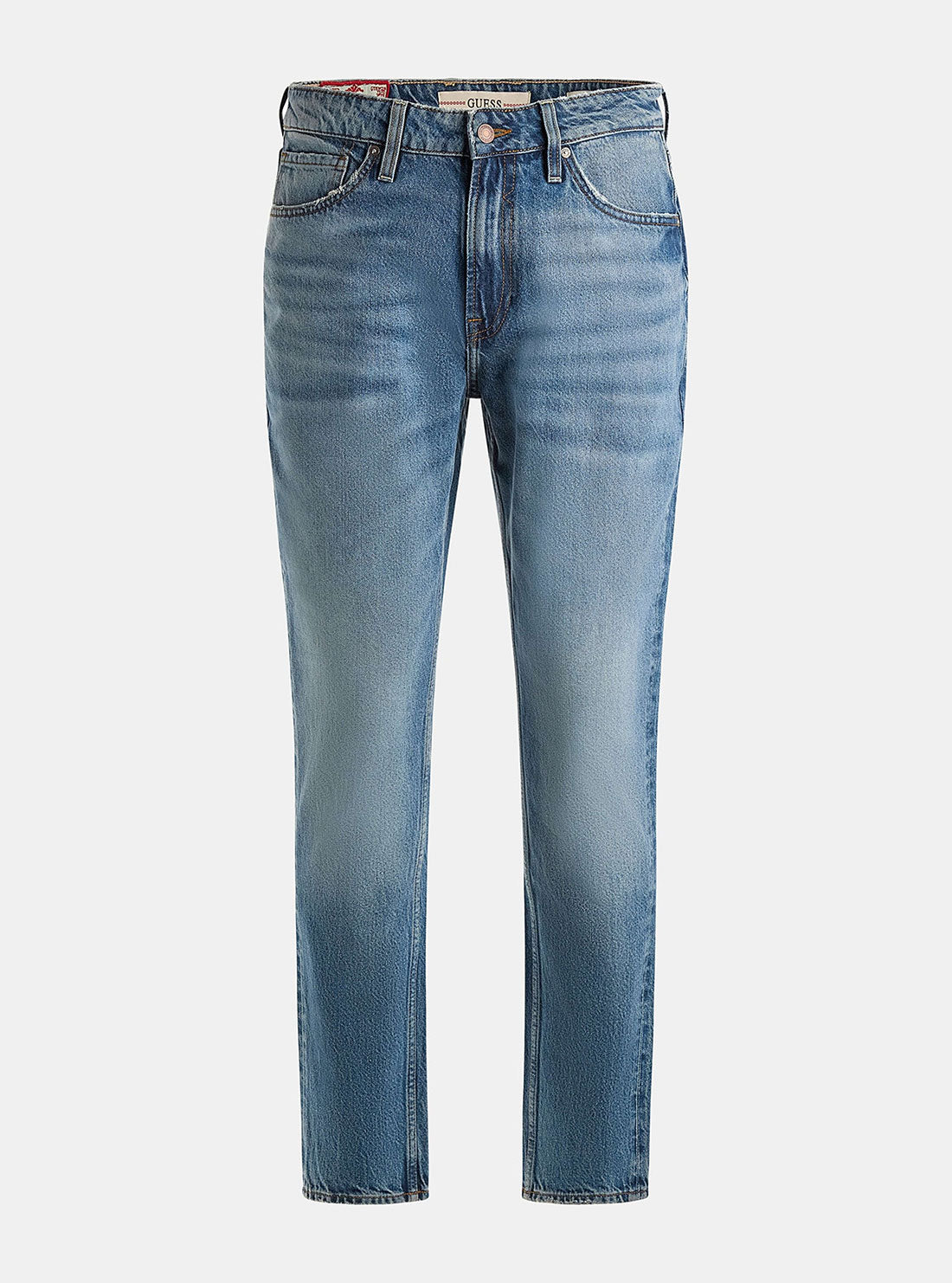 GUESS Men's Eco Mid-Rise Tapered Drake Denim Jeans In The Blazer Wash M3RA37D4T9C Ghost View