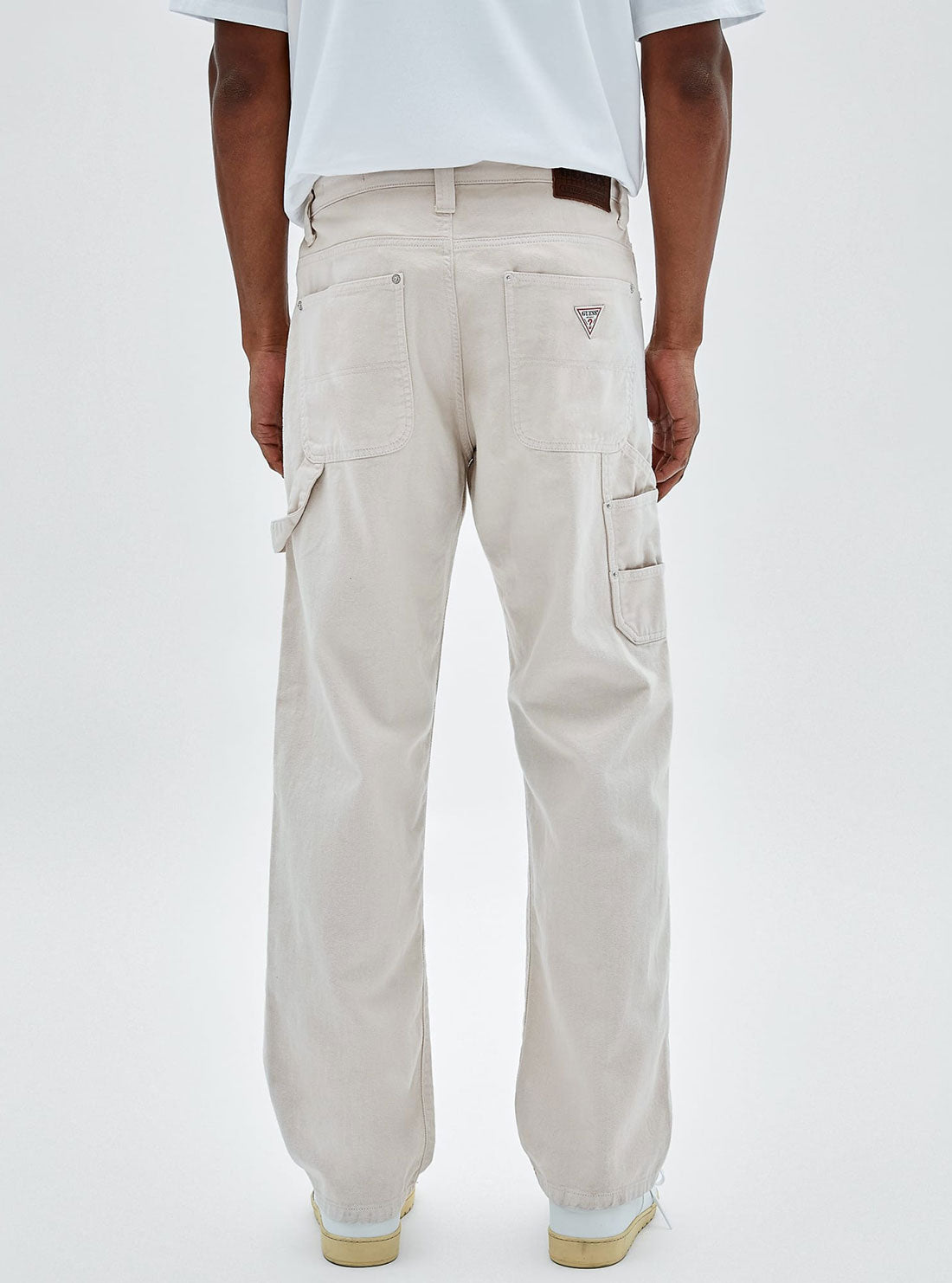 GUESS Men's Guess Originals Cream Hills Carpenter Pants M2YG37WEPL0 Back View