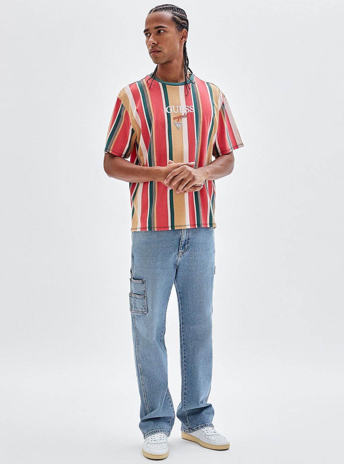 Guess originals striped outlet tee