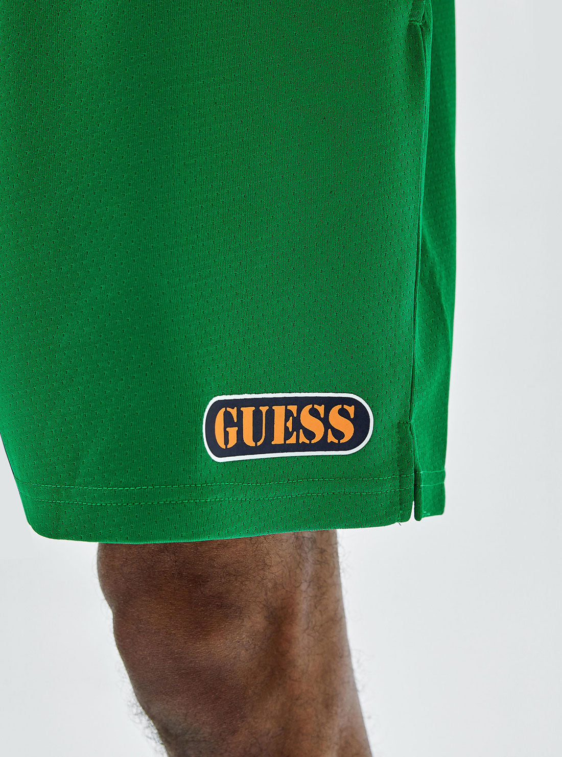 GUESS Men's Guess Originals Green Sonic Mesh Shorts M2YQ25K9HZ0 Detail View