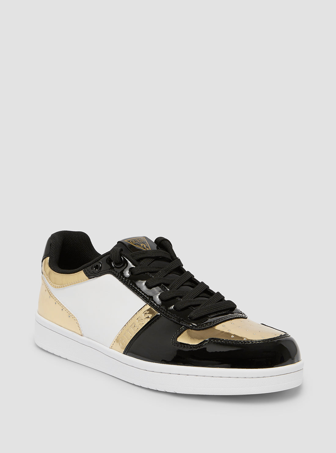 GUESS Men's Leazy Gold Low Top Sneakers LEAZY Front View