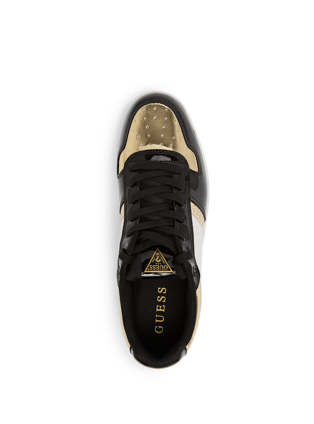 GUESS Men's Leazy Gold Low Top Sneakers LEAZY Top View