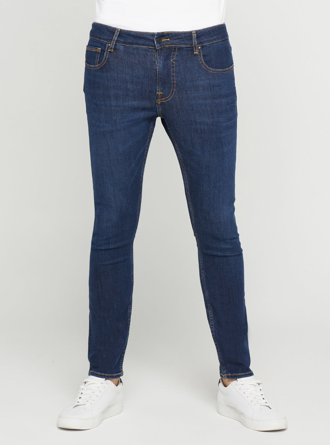 GUESS Men's Mid-Rise Slim Fit Miami Denim Jeans In Idols Wash M2YAN1D4PL1 Front Full View