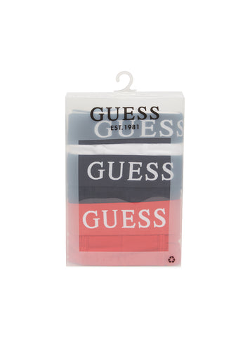 GUESS Men's Red Combo Joe Boxer Trunk 3-Pack Set U2BG00K6YW0 Front View