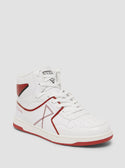 GUESS Men's Red White Fidal High Top Sneakers FIDAL Front View