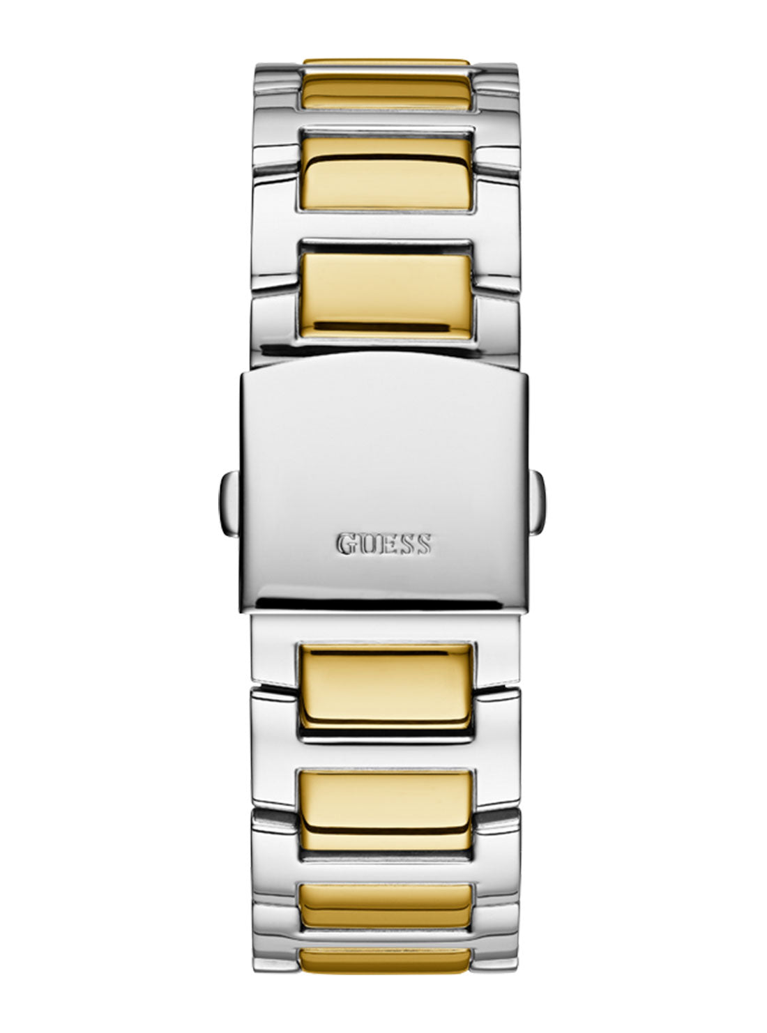 GUESS Men's Silver Gold Frontier Glitz Watch W0799G4 Back View