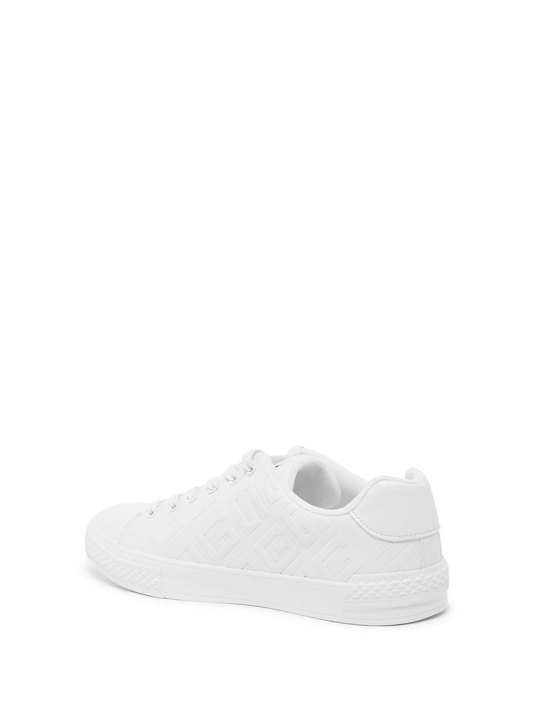 GUESS Men's White Munner Logo Low Top Sneakers MUNNER-A Back View