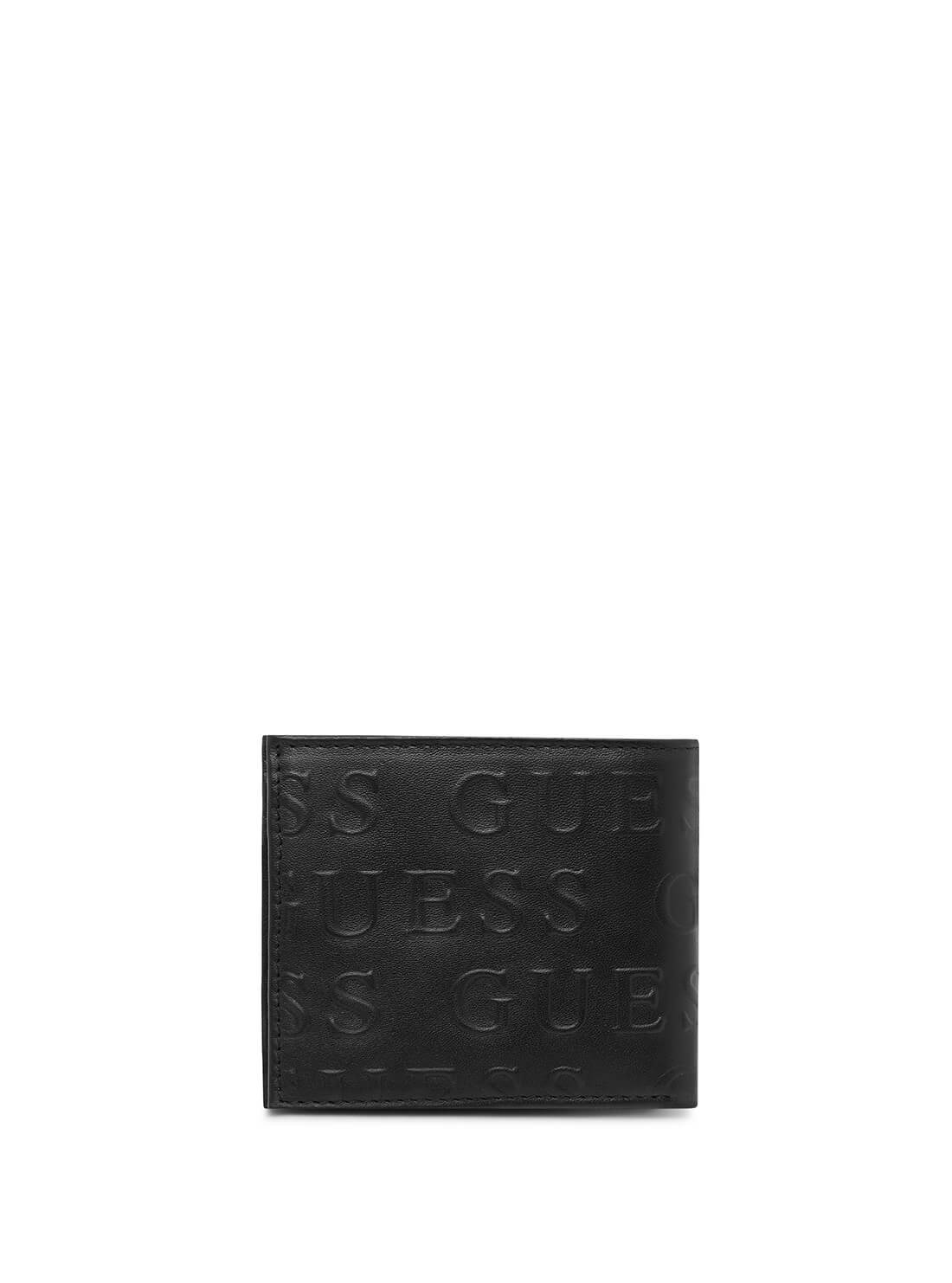 GUESS Men's Black Glenoaks Logo Passcase Wallet 31GUE22094 Back View