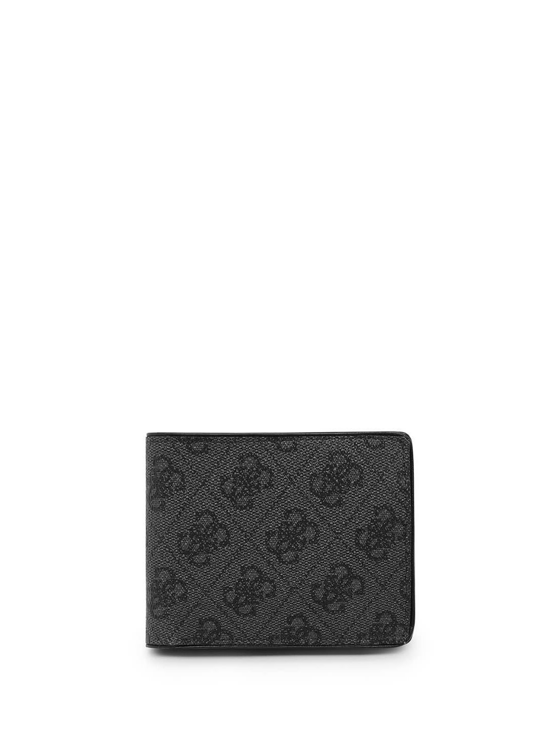 GUESS Men's Black Quattro G Slimfold Wallet 31GUE13217 Front View