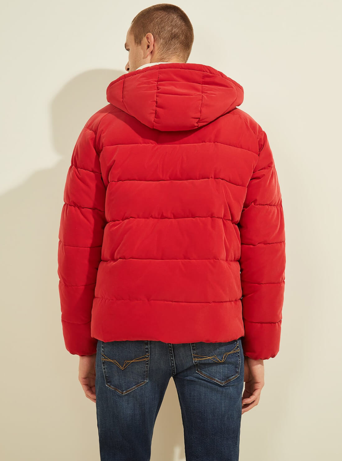 Chili Red Puffer Jacket GUESS