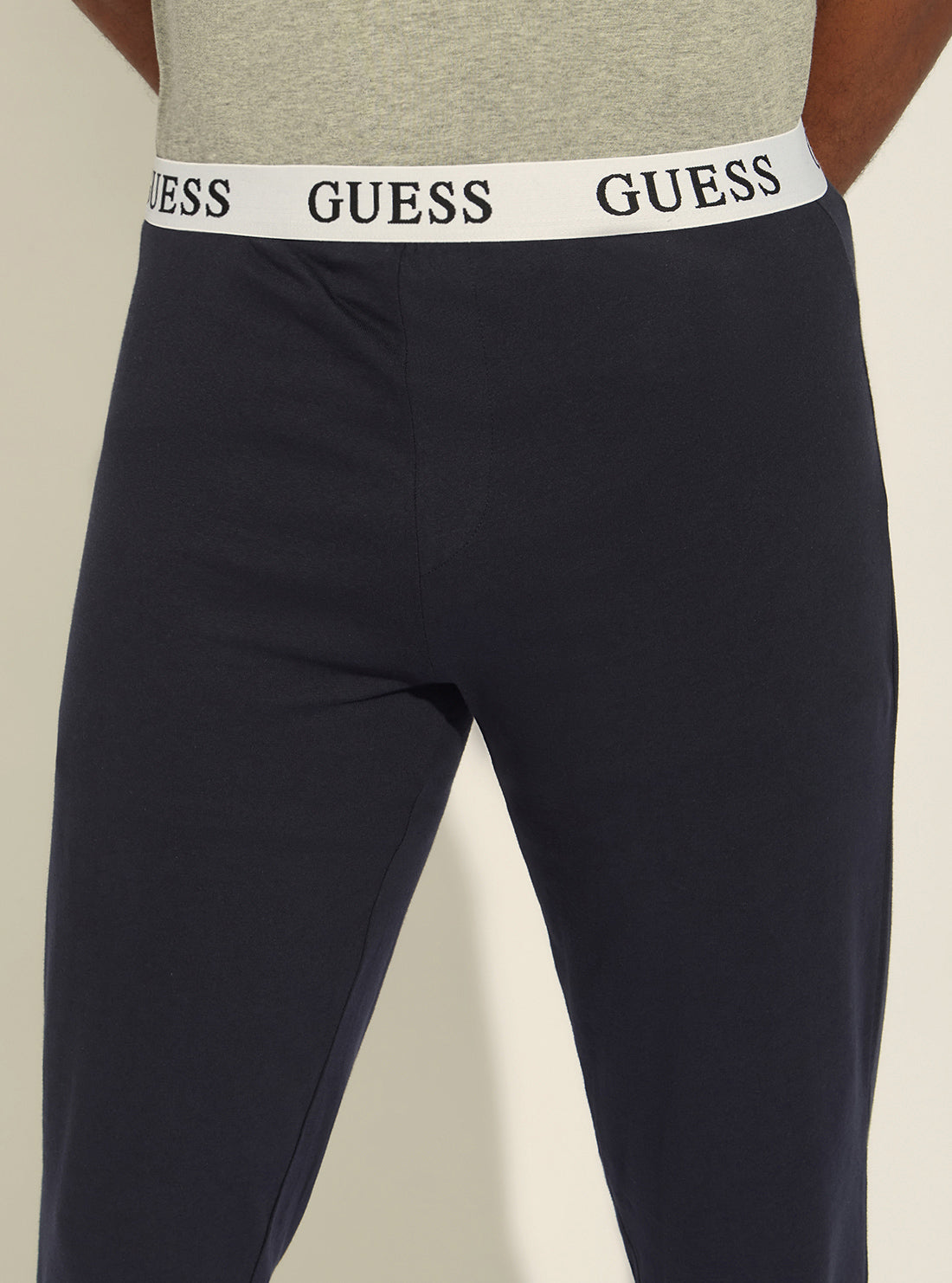 GUESS Mens Grey Logo Pyjama 2-Piece Set U2GX00JR018 Detail View