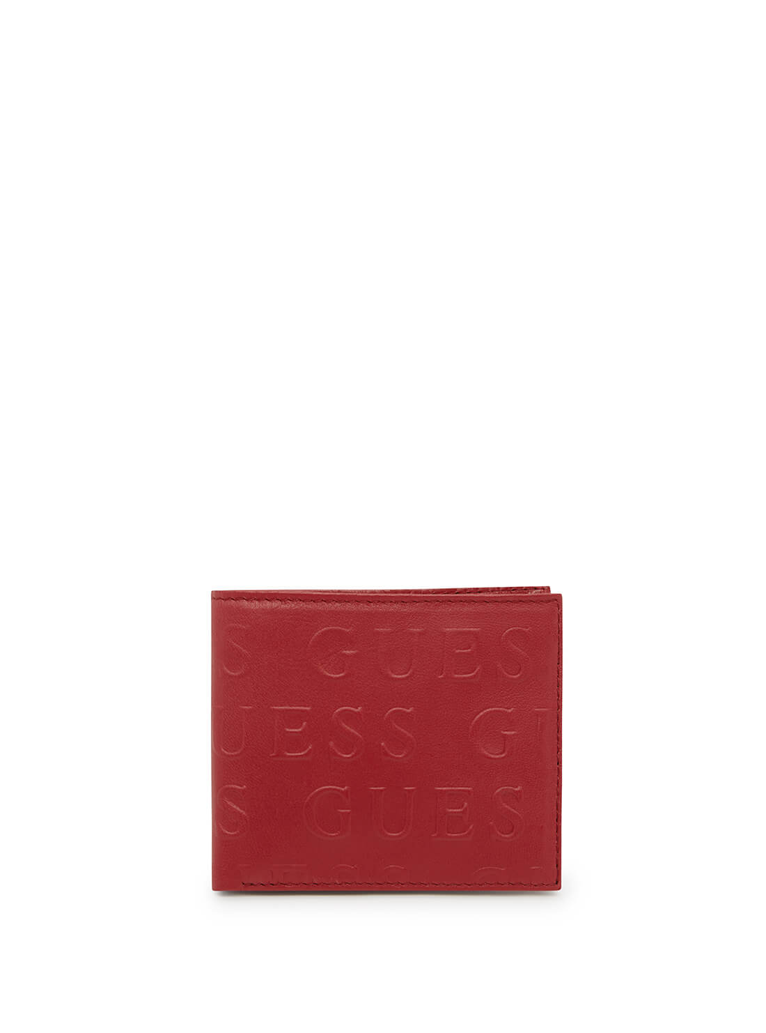 GUESS Men's Red Glenoaks Logo Passcase Wallet 31GUE22094 Front View